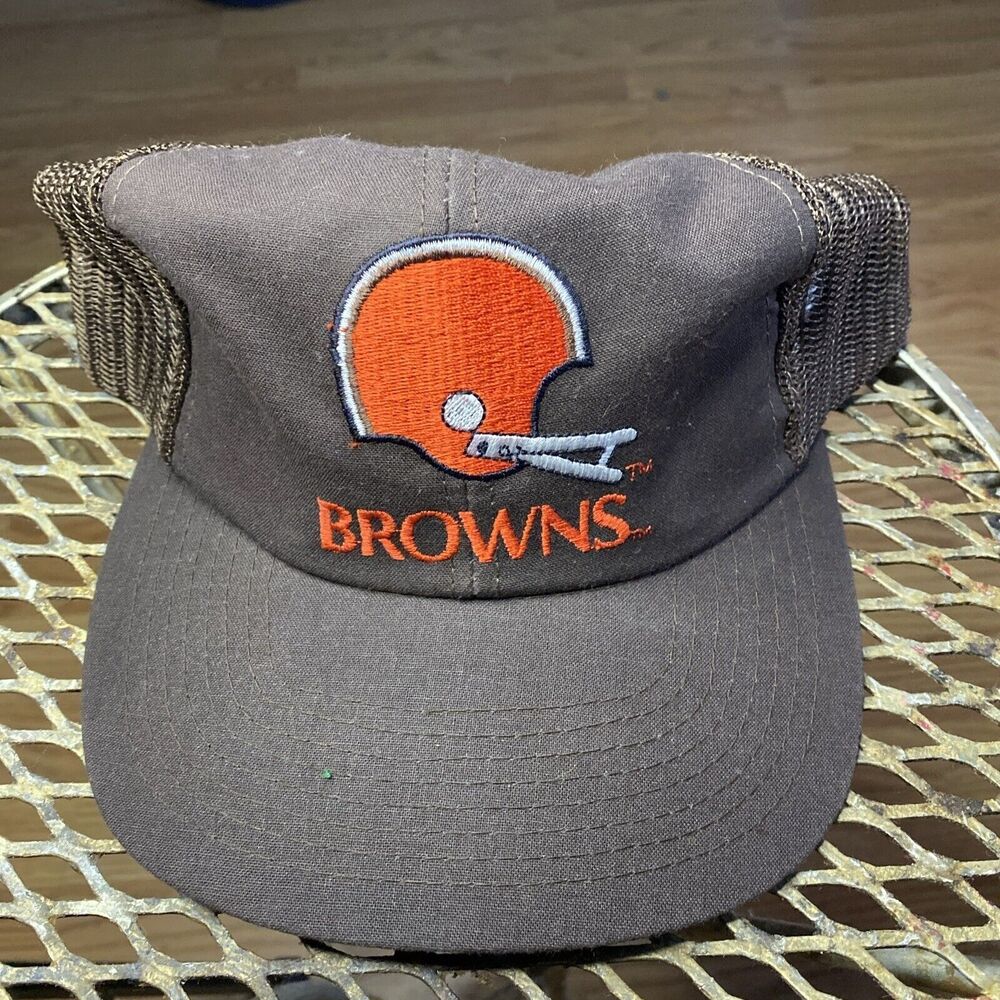 Vintage Eastport Cleveland Browns Snapback Trucker Hat NFL Starter Helmet Logo